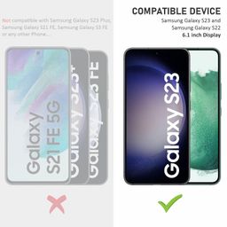 supcares Military-Grade Gorilla Tempered Glass Screen Protector for Samsung Galaxy S22 and Galaxy S23 (6.1 Inch) With Installation Kit | Edge to Edge Coverage | Black image 2