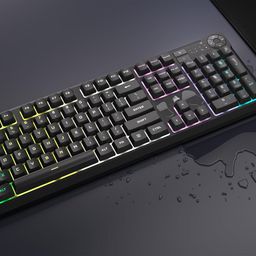 Corsair K55 CORE RGB Gaming Keyboard,Dynamic RGB Backlit Keys,Dust & Spill-Resistant,Six Customizable Macro Keys,Elgato Stream Deck Software Integration,Dedicated Media Keys image 3