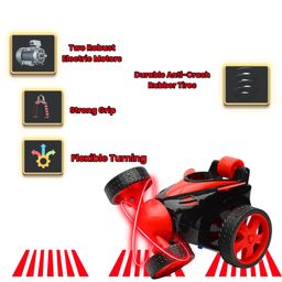 Gooyo DB2060 Rechargeable 360° Rotating & Rolling Small Stunt Car Toy with USB Cable & Remote Controller | Red Color, Power Source: Lithium Battery in Car (Included) image 5