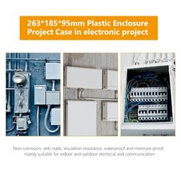 qanyegn Electrical Project Jction Box, Water Resist White Plastic Enclosure Case, Fit for Projects and Electrical Applications image 3