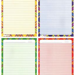 alvika - the gift shop Alvika - Pack of - 40 Design - J002 A4 Size 140 GSM One Side Ruled Multipurpose Designer Colored Art & Craft Sheets for Scrapbooking, Projects image 1