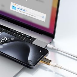 USB Adapter Lightning to USB C Adapter, Lightning Female to Type-C Male Connector for iPhone 16/15 16/15 Plus 16/15 Pro 16/15 Pro Max/iPad Pro/Air/Mini, Support Fast Charging & Data Sync image 2