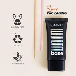 MARS Illuminati Base Dewy Primer with Highlighter | Glowy Dewy Primer for Face Makeup | Natural Finish (45ml) (GOLD) image 5