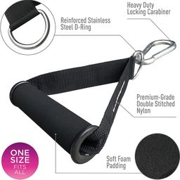 FITCOZI Nylon Resistance Loop Band Handle with Carabiner Hooks and Door Anchor image 2