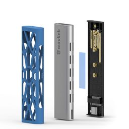 WAVLINK M.2 NVMe SSD Enclosure, USB 3.1 Gen 2 (10 Gbps) to NVMe PCI-E M.2 SSD Aluminum External Case Support UASP for NVMe SSD Size 2230/2242/2260/2280 (up to 2TB) with Type-C OTG Converter image 3