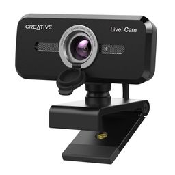 Creative Live! Cam Sync 1080P V2 Full Hd Wide-Angle USB Webcam with Auto Mute and Noise Cancellation for Video Calls,Improved Dual Built-in Mic,Privacy Lens Cap,Universal Tripod Mount,Black-Optical image 1