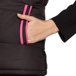 ben martin Women's Nylon & Net Color Block Standard Length Bomber Jacket image 5
