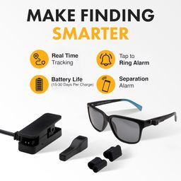 tag8 Dolphin Smart Spec Finder Eyewear Tracker, Compact Bluetooth Tracker to Locate Spectacles, Works with Android & Apple, Rechargeable Glasses Tracker, Black image 3