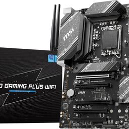 MSI B760 Gaming Plus WiFi Motherboard, ATX - Supports 14th/13th/12th Gen Intel Core Processors, LGA 1700 - DDR5 Memory Boost 6800+MHz/OC, 2 x PCIe 4.0 x16, 2 x M.2 Gen4, 2.5G LAN image 1