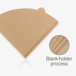 FITVERT 100 Pieces Cone Shaped Natural Paper Coffee Filters for Pour Over and Drip Maker - Disposable Filters for Coffee Dripper image 2
