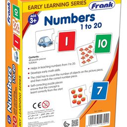 Frank Numbers 1 to 20 –(40 Pieces) 2 Self-Correcting 2 Pcs Puzzle- Early Learner Educational Jigsaw Puzzles Set with Images for Kids 3 Years and Above - Educational Toys and Games - 10304 image 5