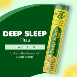 trumax Deep Sleeping Tablet Plus, Melatonin 10mg & 100 mg L-Theanine Supplements, Fast Acting & Non-Addictive 20 Effervescent Tablets for Effortless Sleep (Pack of 2) image 2
