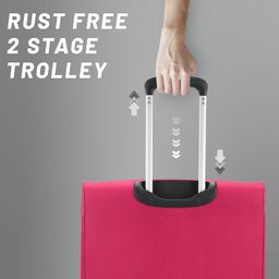 aristocrat Striker Set of 2 Cabin & Medium Size (Check in) Soft Luggage (59 cm & 69 cm) | Spacious Polyester Trolley with 4 Wheels and Combination Lock | Dazzling Maroon | Unisex| 5 Year Warranty image 2