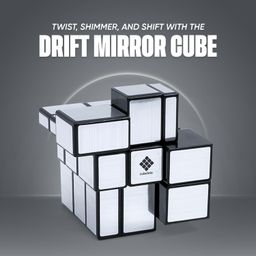 Cubelelo Drift 3x3 Mirror (Silver) Magic Speed Cube | Shape Shifter Cube | Speedy Stress Buster Brainstorming Puzzle | Ideal for Kids & Adults | High-Performance Bump Cube image 2