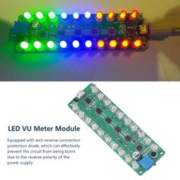 BAZPUR MART® LED Display, LED Indicates Melody Light Reverse Connection LED VU Meter for Test Sound Level for Prevent Reverse Polarity of The Power Supply'$ image 4