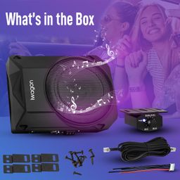 iwagon iWagon- Car Subwoofer IWAG-06, N Series (10 Inches) Active Underseat Subwoofer 1200, RMS Power 1200 Watts, Ultra Sleek, Shallow subwoofer, high Level Input/Audio - line Input image 3