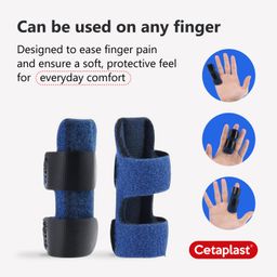 cetaplast Nylon Splints Finger Straightener Support Stabilizer Brace For Broken, Strained, Sprained, Swollen,Arthritis Or Tendinitis (Blue) image 3