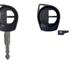 ABUNDANCE Replacement Key Shell Compatible For Maruti Suzuki 2 Button Key For Baleno,Brezza,Ciaz,New Ertiga,Celerio,Spresso,Scross,Xl6,Swift,Dezire Etc(Shell With Key)(No Key Cutting Required) image 1