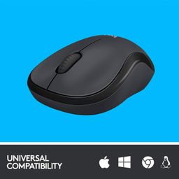 Logitech M221 Wireless Mouse, Silent Buttons, 2.4 GHz with USB Mini Receiver, 1000 DPI Optical Tracking, 18-Month Battery Life, Ambidextrous PC/Mac/Laptop - Black image 4
