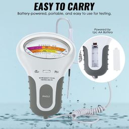 danoplus 2 in 1 Chlorine & PH Meter, Dual Scale Water Quality Tester CL2 Level Meter, Digital Electronic Pool Water Tester Handheld Ph and Chlorine Tester for Swimming Pool,Spas, Water Quality Analysis Monitor image 4