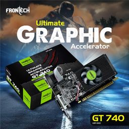 FRONTECH GT 740 Graphics Card with 4 GB DDR3 128 Bits PCIe 3.0, High Efficiency, Quality Gaming Graphics Card, Single Cooling Fan (GRP-0005, Black) image 2