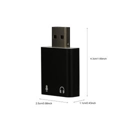 LIMESHOT 3.5mm USB Mic Sound Adapter External Stereo Sound Card with Headphone Microphone Jack for Laptops Windows Desktops Mac Linux Extra PS4 Plug and Play image 3