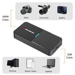 AVerMedia Live Streamer Cap 4K-Broadcast Live, Vlog or Record via Action Cam, Camcorder, DSLR or Mirrorless Camera in 1080p60 or 4K 30fps, HDMI Video Capture Card, USB 3.0 (BU113) image 4