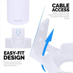 Screwless Wall Mount for TP-Link Deco X68, XE75, XE75 PRO, AXE5300 & AXE5400, No Mess, Reduce Interference & Increase Range, Stick On Adhesive Bracket, White by Brainwavz image 5
