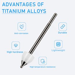 REEYEAR No Wore Out Titanium Alloy Replacement Fine Tips Fit For Samsung Tablet S Pen Creator Edition, Precise Enhance Smooth Ballpoint Note Taking Nibs,2 Pcs image 3