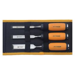 Python Pro 3Pcs Wood Chisel Carving Carpenter Set (12MM, 19MM, 25MM) image 1