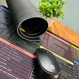 generic Linux Commands - Gaming Mouse Pad, Large Desktop Mat with Quick Reference Guide, Black image 3