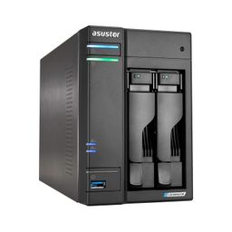 Asustor Lockerstor 2 Gen2 AS6702T - 2 Bay NAS, Intel Quad-Core 2.0 GHz CPU, 4X M.2 NVMe Slots (PCIe 3.0), Windows Dual 2.5GbE, 4GB DDR4 RAM, Network Attached Storage (Diskless), Black image 1