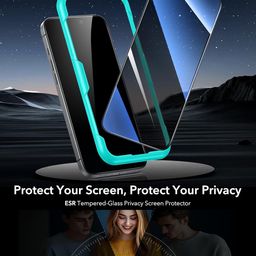 ESR 3 Pack for iPhone 16 / iPhone 15 Privacy Tempered Glass, Anti-Spy Screen Protector Privacy Screen Guard with Easy Installation Tool, Micro-curved Edges, Case Friendly image 2