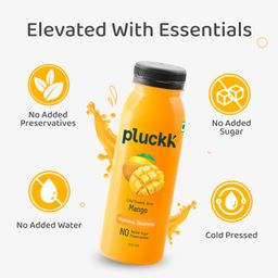 Pluckk Fresh Mango Juice 250ml, 100% Fruit Juice, No Preservatives, No Concentrate, No Added Sugar, Cold Pressed Fruit Juice image 5