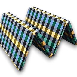 ATOOTFUSION Foldable Foam Mattress Single Bed | Folding Single Bed Matterss for Floor, Travelling, Light Weight Multicolor (4 Fold 72X36X2 Foldable Mattress) image 1