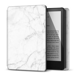 tnp products TNP Case for Kindle 11th Generation - Slim & Light Smart Cover Case with Auto Sleep & Wake for Amazon Kindle E-Reader 6" Display, 11th Generation 2022 Release (Marble White) image 1