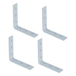 IMPEX Angle Bracket for Reinforcing Chairs/Tables - Shelf bracket Zinc Plated L Shape Bracket for Solid Shelf Support Joint Right Corner Brace (100 X 100 MM) image 2