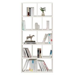FURNEASER Bookshelf for Books, Multipurpose Bookcase Stand Rack for Home, Wooden Modern Book Display Shelf, File Storage Cabinet for Home, Study Room & Office (White) image 3