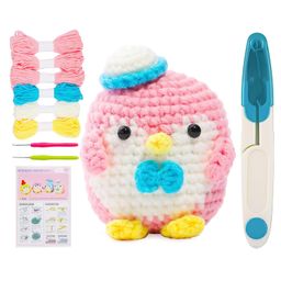 GODSDWARES 2PCS Crochet Kit for Beginners, Crochet Kit, Crochet Set for Beginners Knitting Animal Kit for Beginners Complete Project Fun and Relaxing for Family Friend Beginner-Friendly image 1