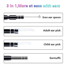 microware Ear Otoscope, 3 in 1 Ear Endoscope, USB Digital Ear Camera Ear Wax Removal Tool with Waterproof Camera with 6 Adjustable LED Lights for Android Phone Window Mac PC with Ear Pick Cleaning Kit image 5