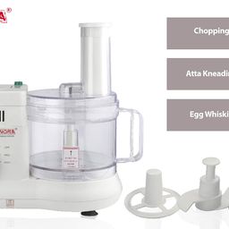 Signora 10001 700 Watts Food Processor with 3 Jars, White image 3