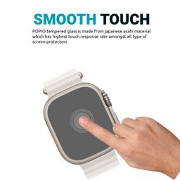 POPIO Tempered Glass For Apple Watch Ultra/Apple Watch Ultra 2 (Transparent) Edge To Edge Full Screen Coverage With Easy Installation Kit for Smartwatch image 3
