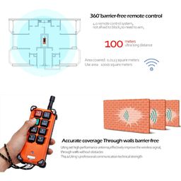 POWER F21-E1B Hoist Crane Industrial Remote Control Wireless Transmitter Push Button Switch Channel (AC 36V-440V(50-60) 1 Transmitter + 1 Receiver) image 4