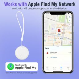 PEATOP Air Tag 2 Pack, Bluetooth Luggage Tracker. Works with Apple Find My (iOS Only), Item Locator for Key, Luggage, Backpack, Wallet, IP67 Waterproof, White image 3