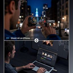 MOVE SPEED 2TB Solid State Drives with Dual Ports & Push-Pull Design 550MB/s Read Speed, Type C + USB 3.2 Drive Portable ssd for iPhone 15/16/Android/Mac, Instant File Transfer image 3