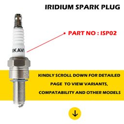 NIKAVI ISP02 NCPR8EAIX Iridium Spark Plug Compatible for Pulsar 150/180/200 image 2