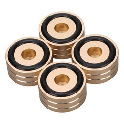luroze Speaker Isolation Spikes Stand Base Aluminum Alloy Vibration Proof 40x20mm Speaker Spikes For DVD Player Universal CNC Machining For Recorder For Speaker gold image 1