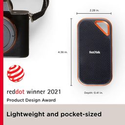 SanDisk 2TB Extreme Pro Portable SSD 2000MB/s R/ W, Upto 3 meter drop protection with IP65 water and dust resistance, Metal Enclosure, PC, MAC & TypeC Smartphone Compatible, 5Y Warranty,External SSD image 3