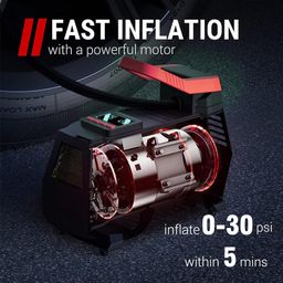 TUSA AC/DC 2-in-1 Tyre Inflator - Portable Air Compressor for Car & Home, Air Pump with Auto Shutof & Fast Inflation. image 2