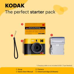 KODAK Mini Shot 3 ERA 4PASS 2-in-1 Instant Camera and Photo Printer (Yellow, Camera + 8 Sheets) image 3